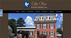 Desktop Screenshot of devoefuneral.com