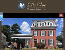Tablet Screenshot of devoefuneral.com